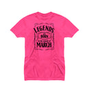 Legends are Born In Birthday T-shirt for Men
