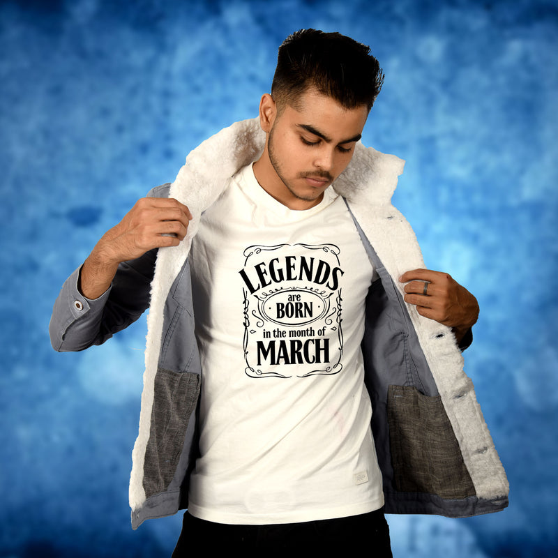 Legends are Born In Birthday T-shirt for Men