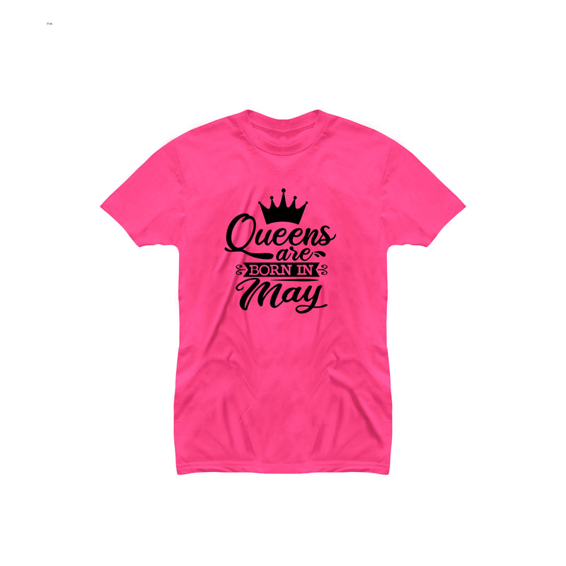 Queens are Born In Birthday T-shirt for Girls