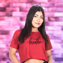 Breathe Crop Top Tees for Girls