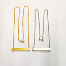 Personalised Cursive Reversible Single Side Engraved Bar Pendant