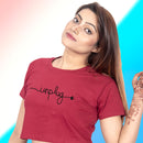 Unplug Crop Top Tees for Girls