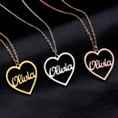Personalized Name Between The Heart Pendant