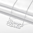 Personalised Couple Name Pendant with Dual Heart