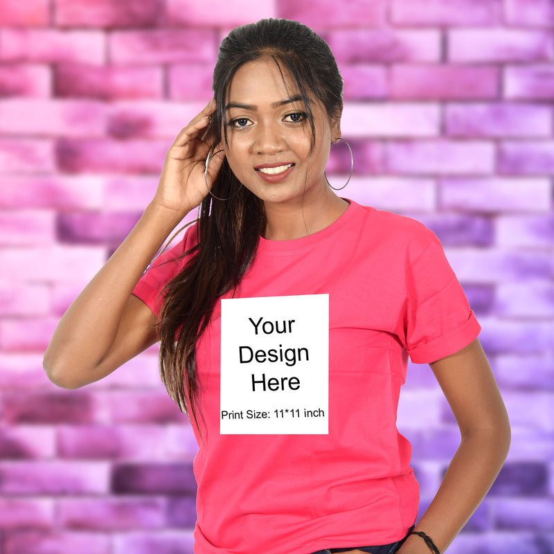 Customize Your Own Round Neck T-shirt for Girls