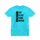 Eat Sleep Game Repeat T-shirt for Men