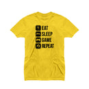 Eat Sleep Game Repeat T-shirt for Men