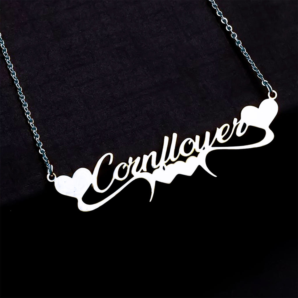 Name pendant design shop silver