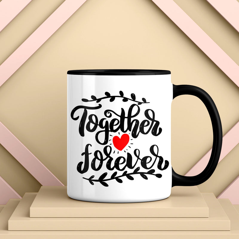 Together Forever Black & White Coffee Mug