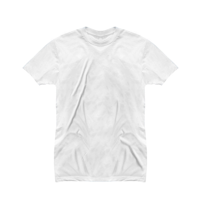 White Color Half Sleeve Round Neck Plain Tees for Men